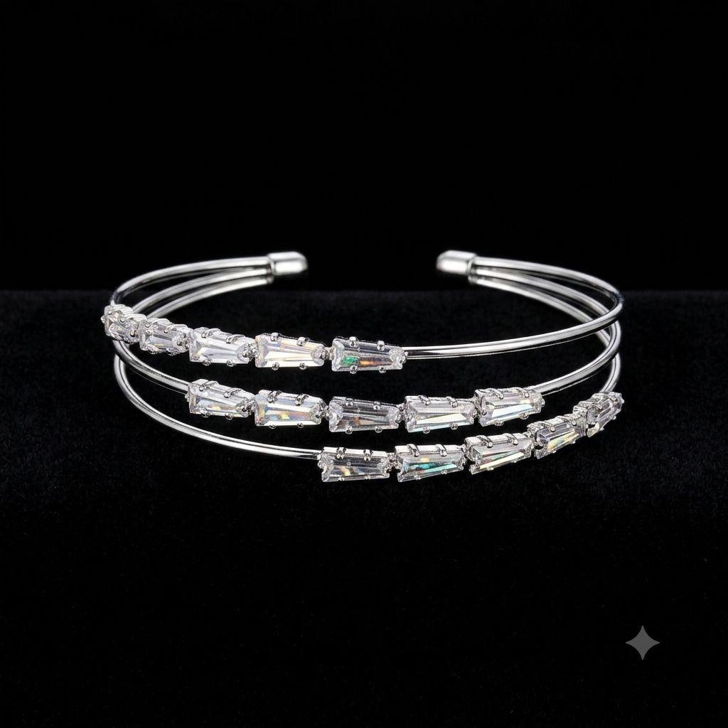 ETHEREAL TRIO SILVER CUFF BRACELET