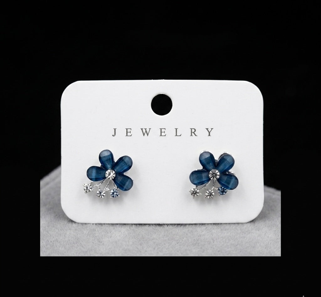 BLUE PETAL STUD