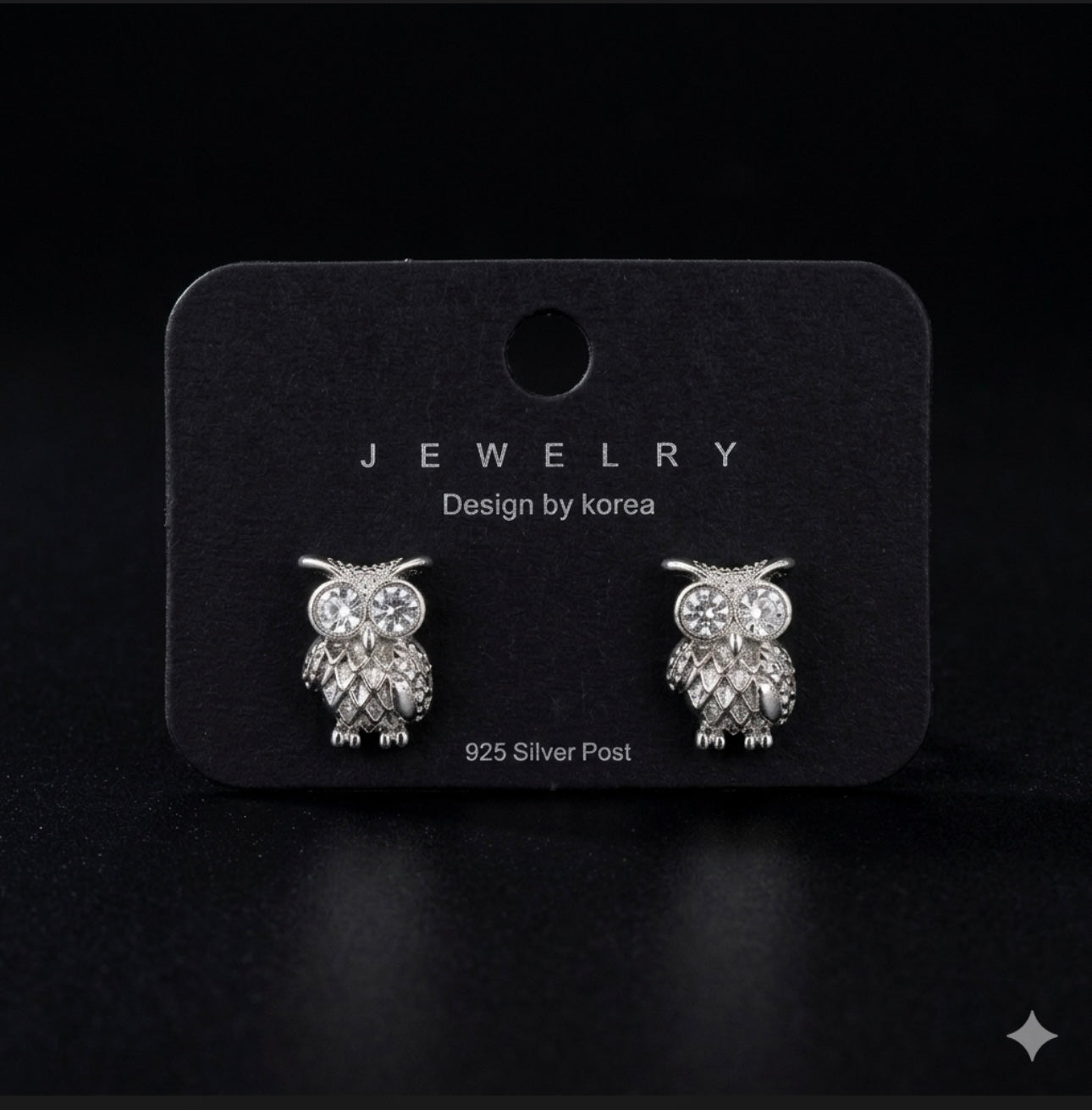 SILVER OWL STUD