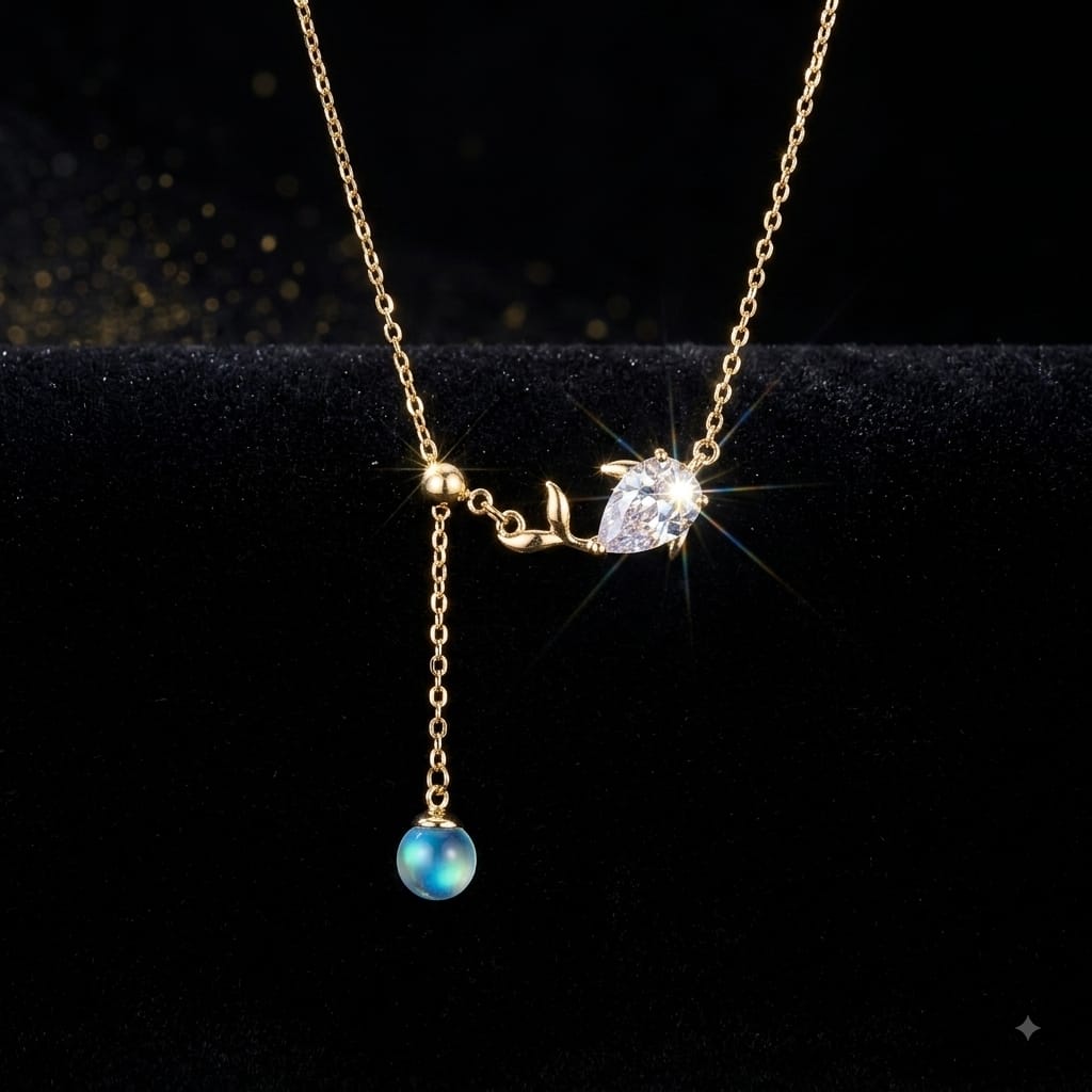 DOLPHINS GRACE DROP NECKLACE