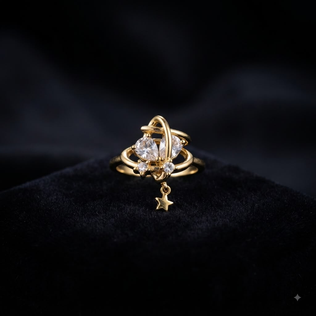 Dangle star ring