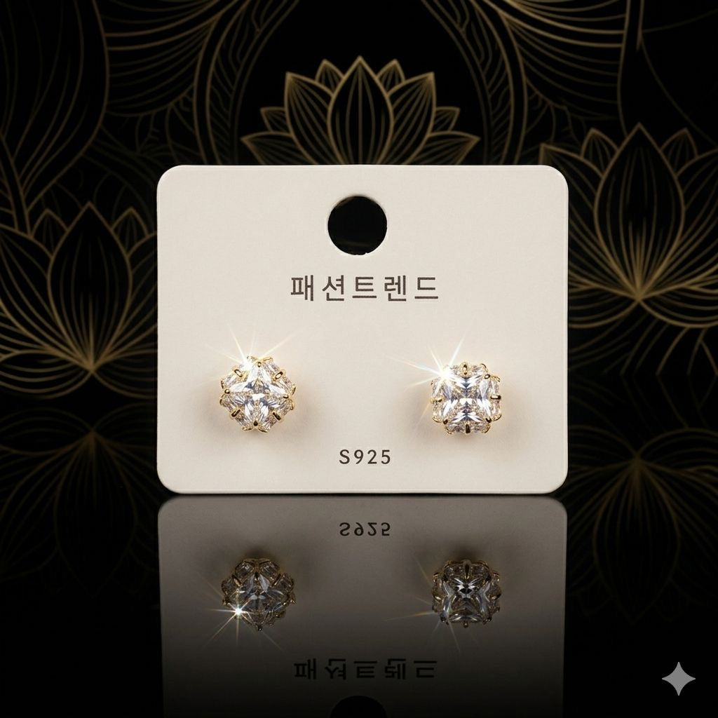 CLUSTER STUD GOLD