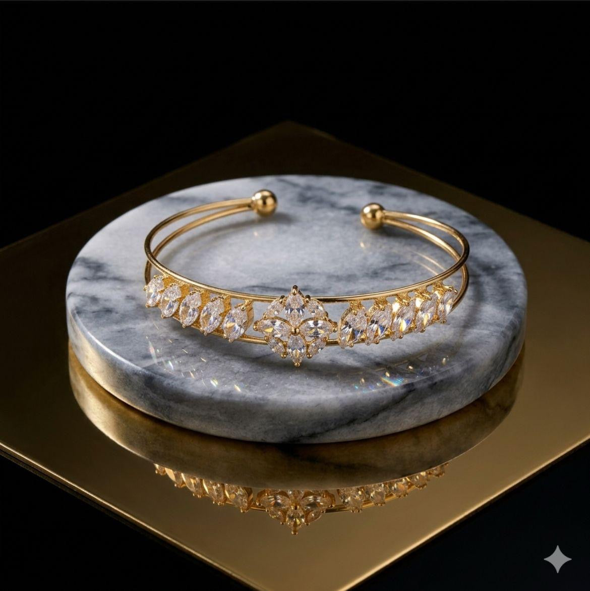 PRISM BAND GOLD CUFF BRACELET