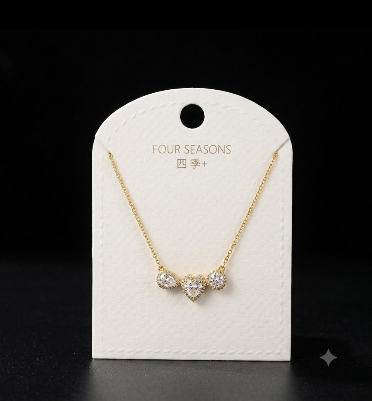 TRIO HEART NECKLACE