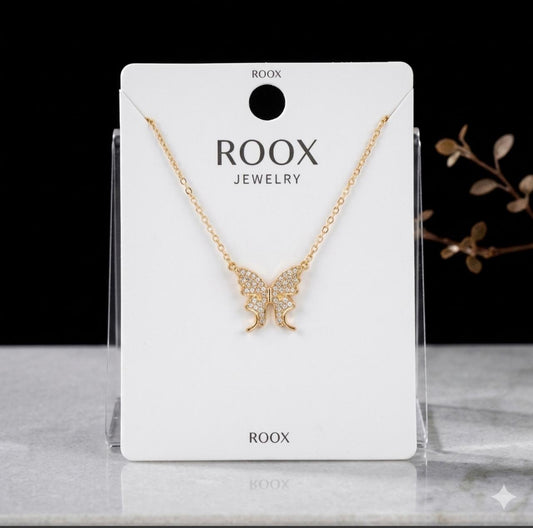 CRYSTAL BUTTERFLY NECKLACE