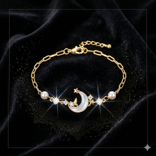 MIDNIGHT SKY CRESENT BRACELET
