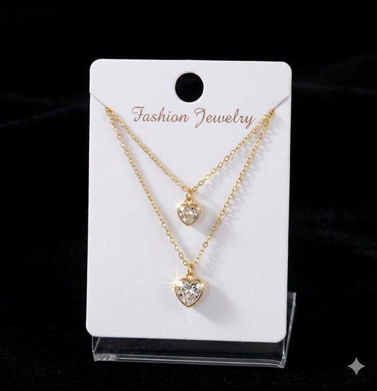 DOUBLE HEART NECKLACE