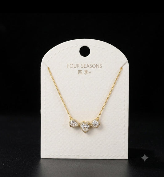 TRIO HEART NECKLACE