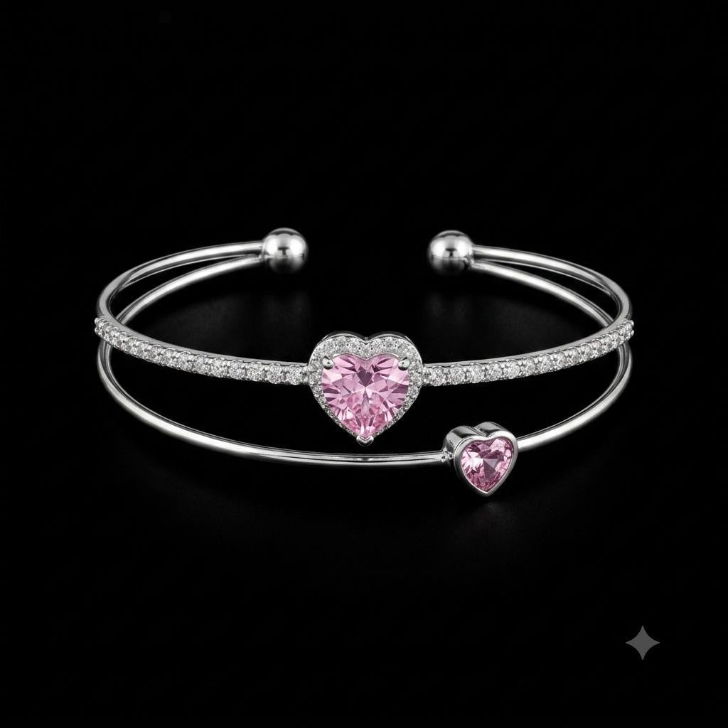 ETERNAL PINK TANDENT CUFF BRACELET