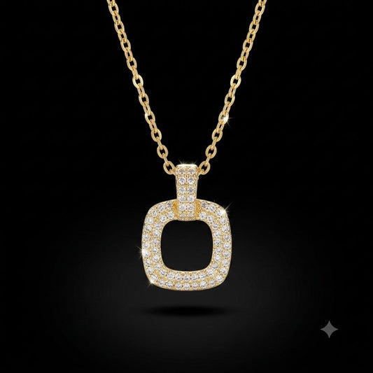 PAVE SQUARE NECKLACE