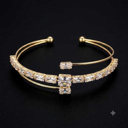 LUMINOUS HORIZON GOLD CUFF BRACELET