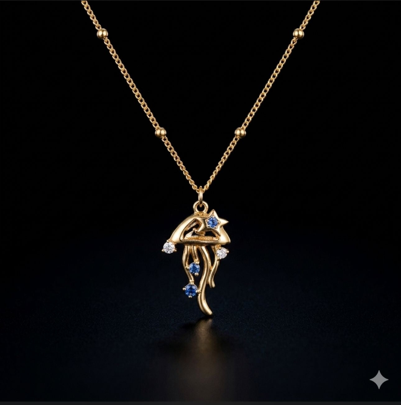 JELLYFISH PENDANT NECKLACE