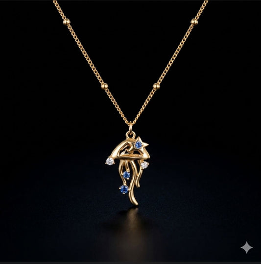 JELLYFISH PENDANT NECKLACE