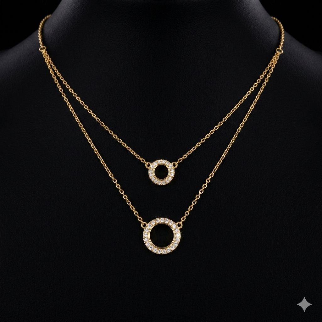LAYERED CIRCLE NECKLACE