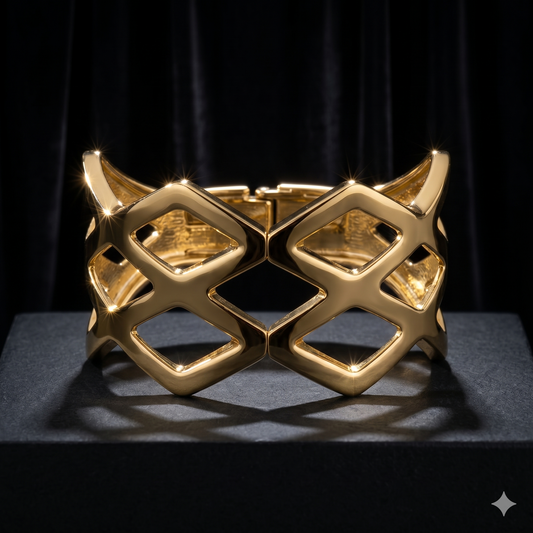Geometric Gold Cuff