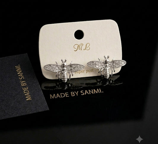 EARRINGS BEE SILVER