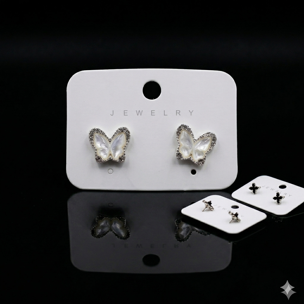PEARL BUTTERFLY STUD