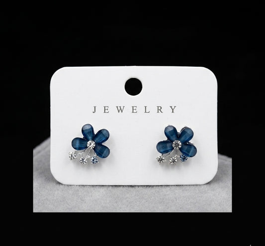 BLUE PETAL STUD