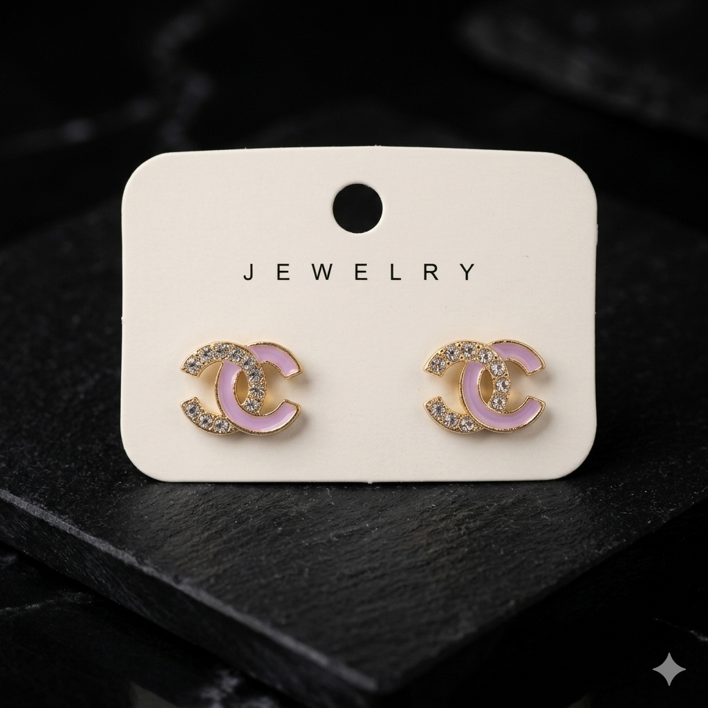 PINK CHANEL STUD