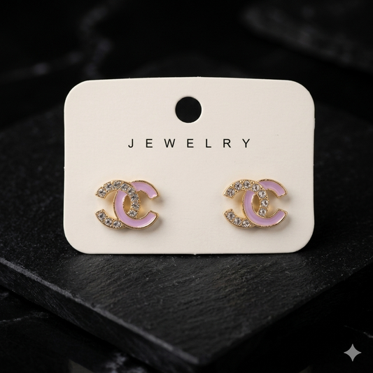 PINK CHANEL STUD