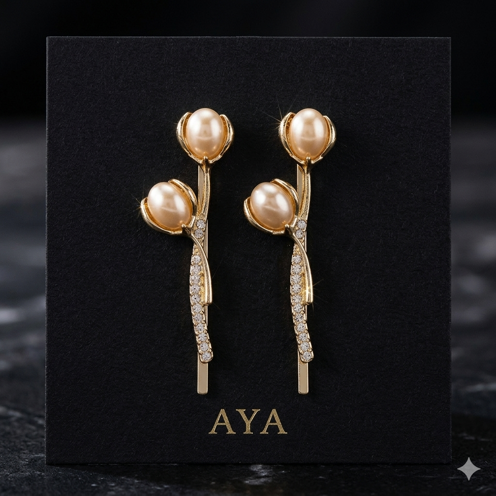 TULIP PEARL HAIR PIN