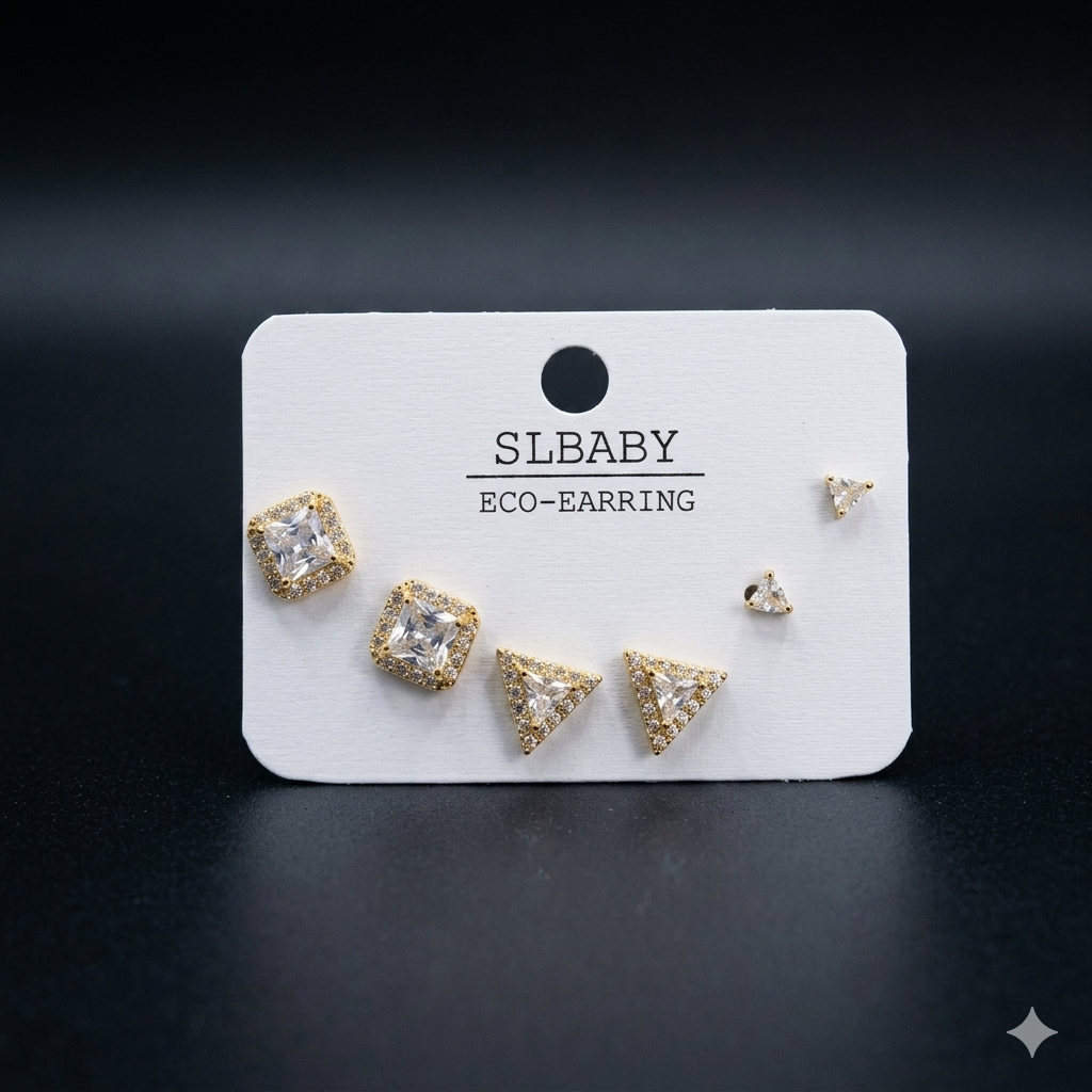 GEOMETRIC CUBIC TRIO STUD