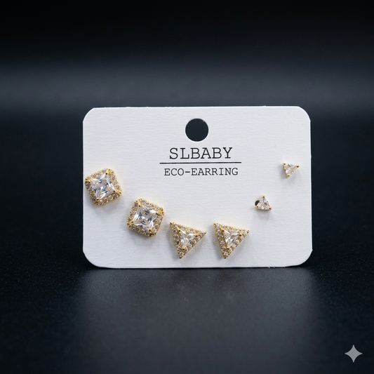 GEOMETRIC CUBIC TRIO STUD