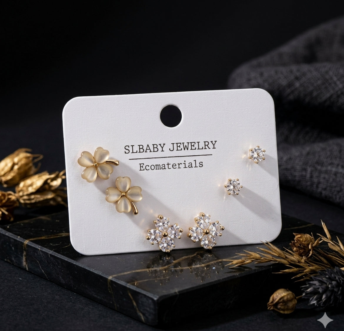 FLORAL MULTIPLE TRIO STUD