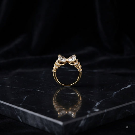 Celeste bow ring