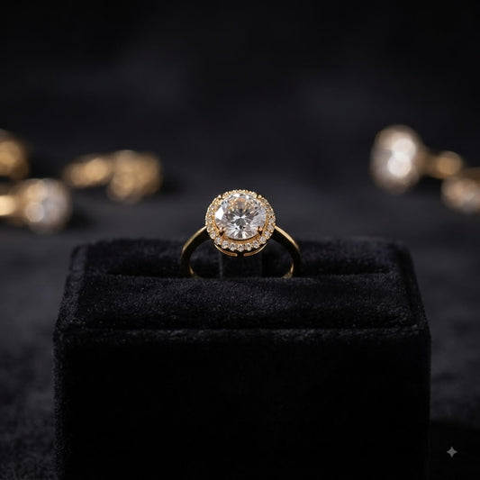 Vintage halo ring