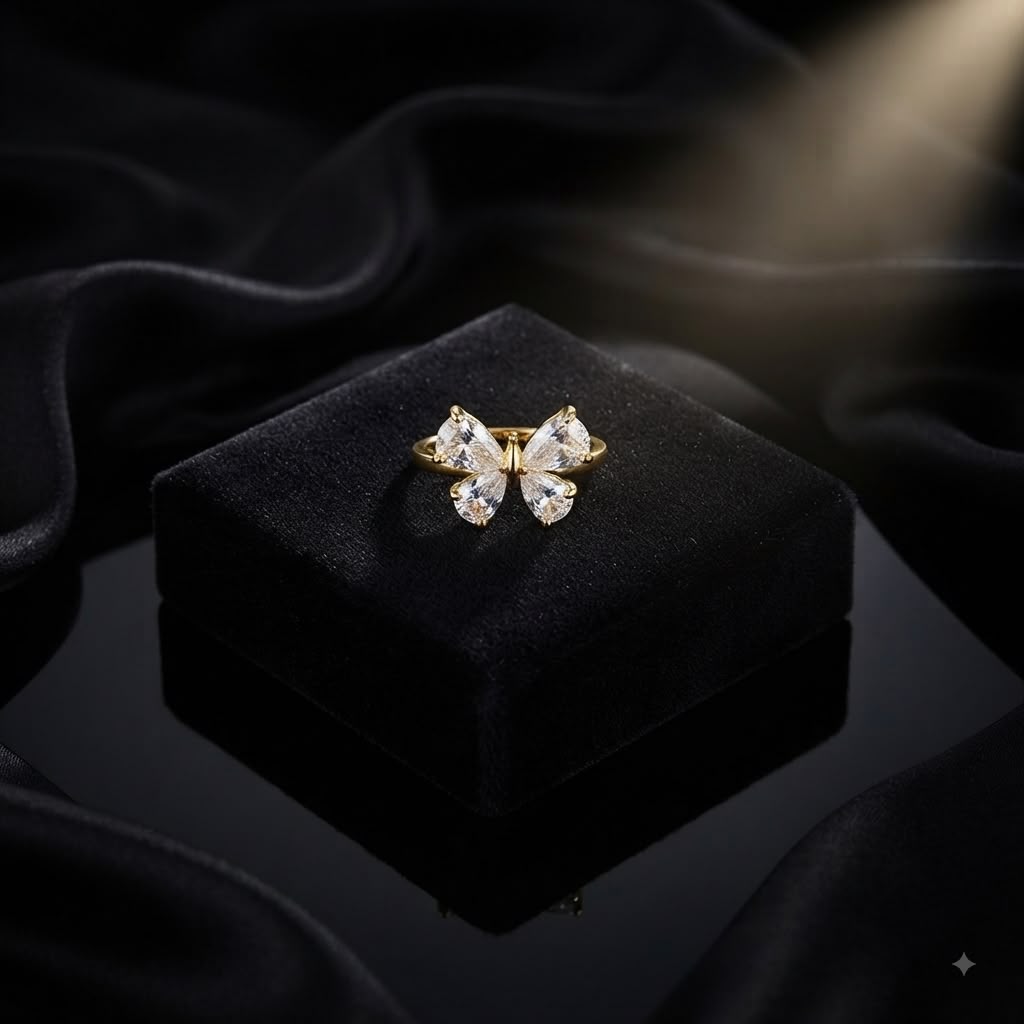 GOLD PAVE BUTTERFLY