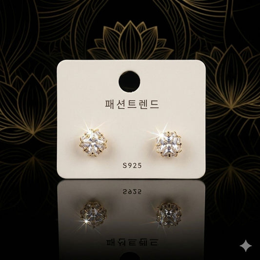 CLUSTER STUD GOLD