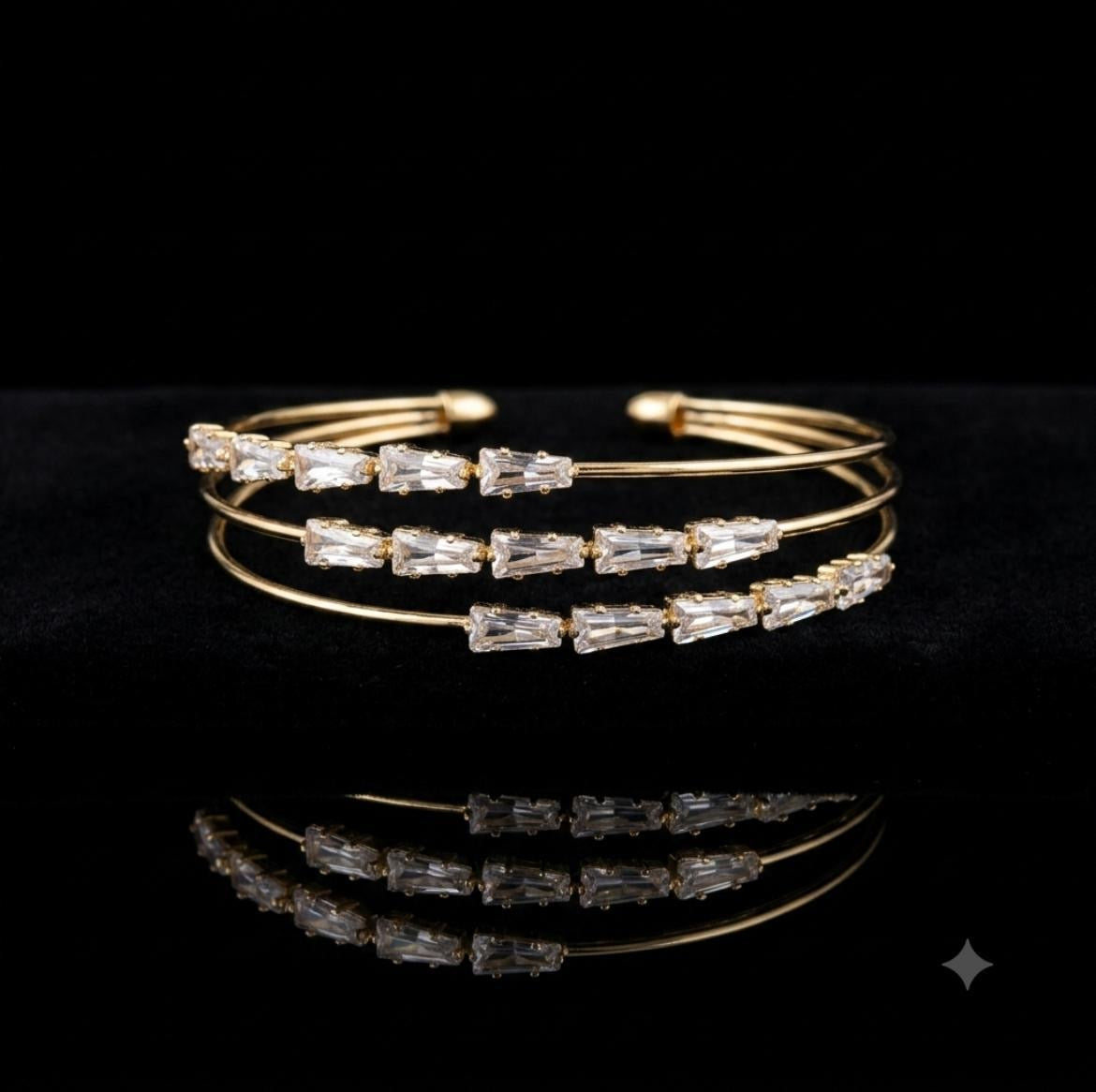 ETHEREAL TRIO GOLD CUFF BRACELET