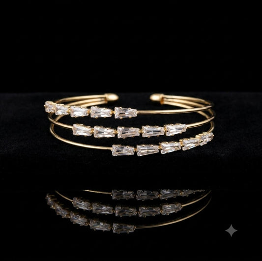ETHEREAL TRIO GOLD CUFF BRACELET
