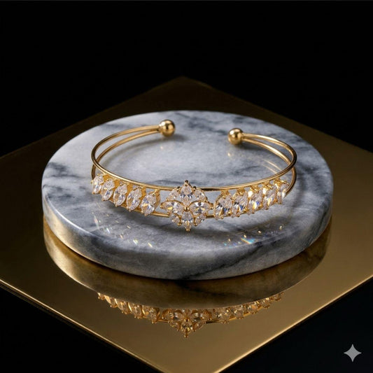 PRISM BAND GOLD CUFF BRACELET