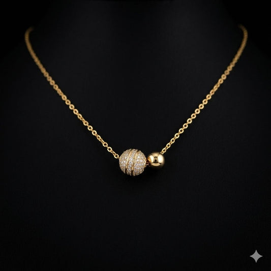 PAVE BALL NECKLACE
