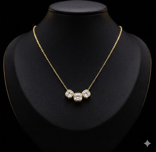 BEZEL CUSHION NECKLACE