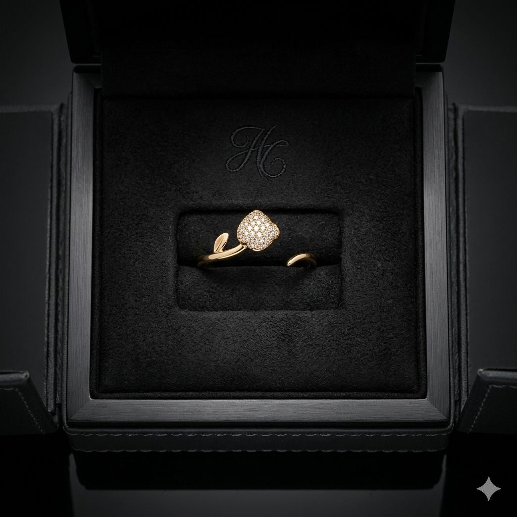 PETAL AND PAVE RING