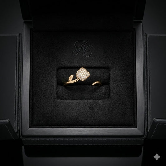 PETAL AND PAVE RING