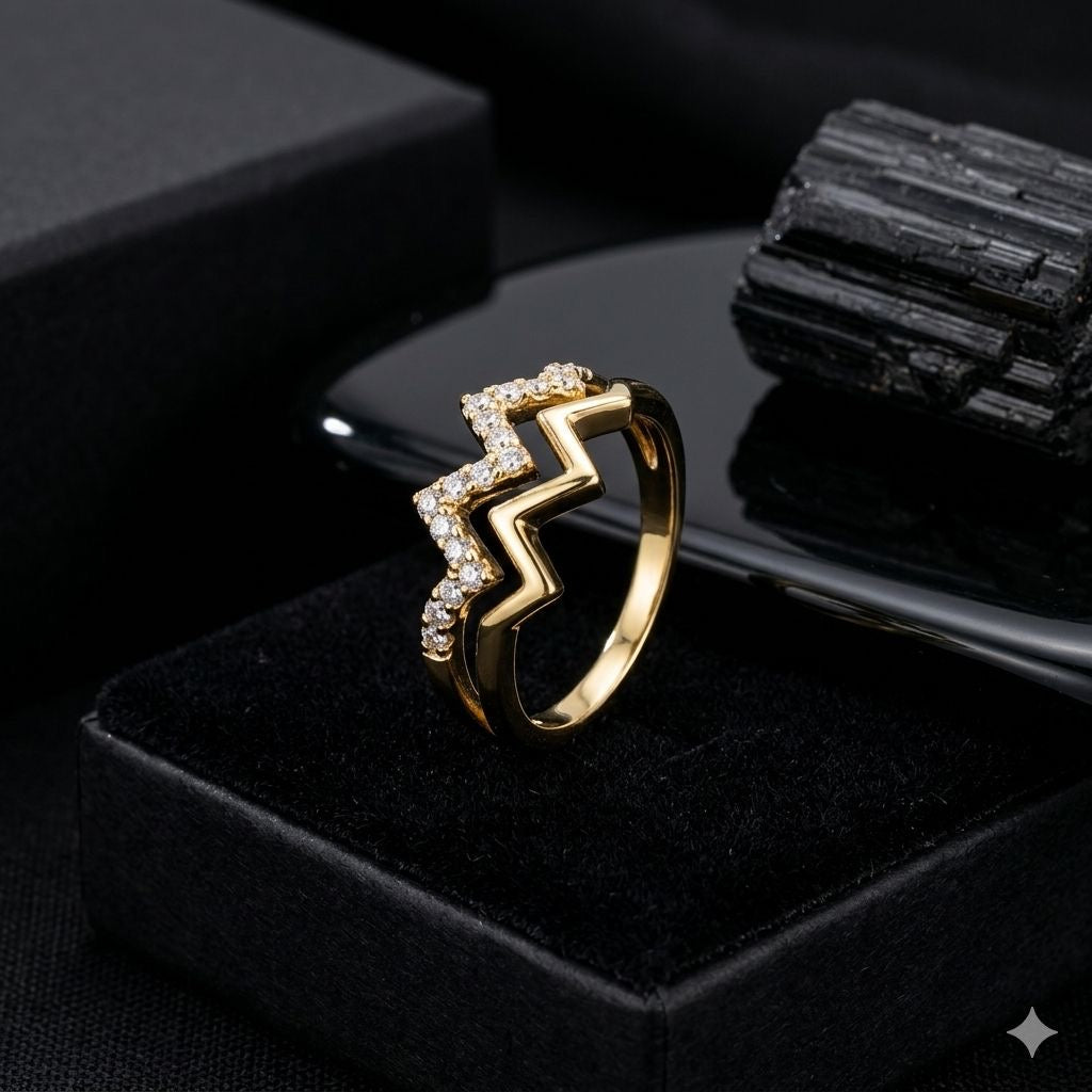 VERVE ZIG ZAG BAND RING