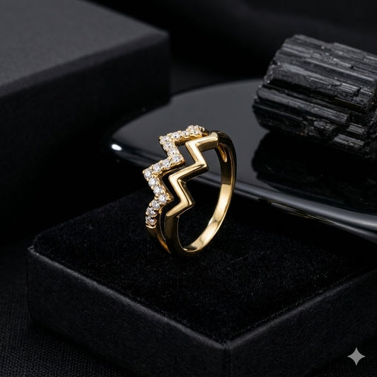 VERVE ZIG ZAG BAND RING