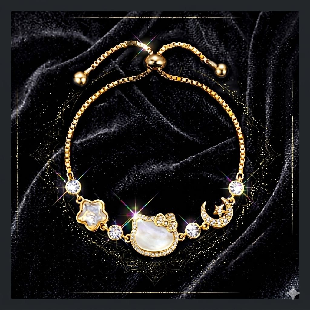 CELESTIAL CAT CHARM BRACELET